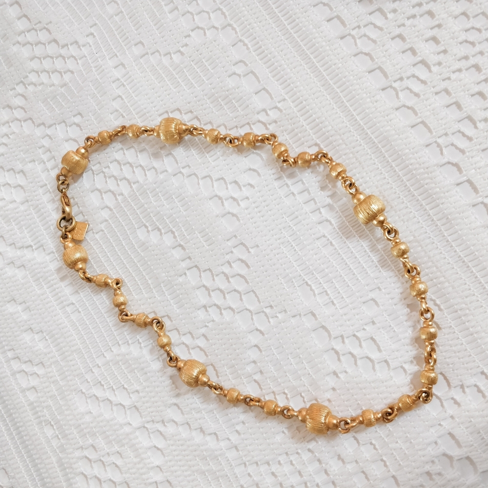 Anne Klein Antique Gold Textured Necklace